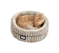BALANCE Cat Bed Kitten Bed, Washable Round Cat Beds for Indoor Cats,Super Soft Plush Faux Fur Pet Bed for Puppy and Kitten with Anti-Slip Bottom