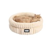 BALANCE Cat Bed Kitten Bed, Washable Round Cat Beds for Indoor Cats,Super Soft Plush Faux Fur Pet Bed for Puppy and Kitten with Anti-Slip Bottom