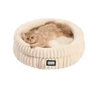 BALANCE Cat Bed Kitten Bed, Washable Round Cat Beds for Indoor Cats,Super Soft Plush Faux Fur Pet Bed for Puppy and Kitten with Anti-Slip Bottom