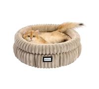 BALANCE Cat Bed Kitten Bed, Washable Round Cat Beds for Indoor Cats,Super Soft Plush Faux Fur Pet Bed for Puppy and Kitten with Anti-Slip Bottom