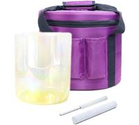 Balance Chakra Meditation Sound Bowl with Carrying Case Suede Mallet Crystal Striker and O-ring(440Hz,7.25inch G#3)