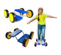 Balance Circus Pedal Toy for Kids - Pedal Go Racer Ride On Toy Prop 4 Wheels Stepper- Blue Children's Foot Racer Toy for Outdoor & Garden Games by Playlearn
