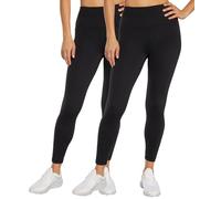 Balance Collection Women's Easy 25" High Rise Ankle Legging-2 Pack, Black/Black, Large