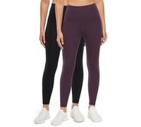 Balance Collection Womens Easy 25" High Rise Ankle Legging-2 Pack, Plum Perfect, Large