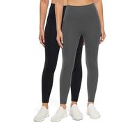 Balance Collection Women's Easy 25" High Rise Ankle Legging-2 Pack, Poppy Seed, S