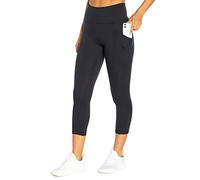 Balance Collection Womens Easy Eclipse High Rise Pocket Capri Legging, Black, XL