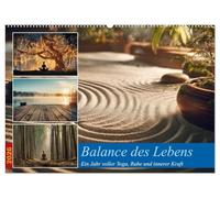 Balance des Lebens (Wandkalender 2026 DIN A2 quer), CALVENDO Monatskalender: Dieser Kalender vereint Wellness, Yoga, Meditation und Spiritualität in 12 stimmungsvollen Bildern.