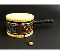 Balance Drum Twist Rattle Painted Double Maraca Monkey Drum Percussion Instrument- HEAVY DUTY/PROFESSIONAL QULAITY - JIVE BRAND (10-in.)
