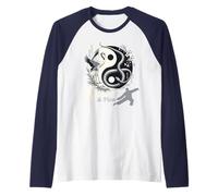 Balance & Flow Tai Chi Yin Yang Crane Snake Martial Arts Raglan Baseball Tee