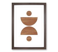 Balance Framed Print | A2 Walnut Framed Wall Art | Ready to Hang | Modern Nature Picture | Living Room Bedroom Lounge Office