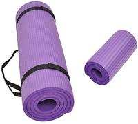 Balance From Go Yoga+ All-Purpose 1/2-Inch Extra Thick High Density Anti-Tear Exercise Yoga Mat and Knee Pad with Carrying Strap (Purple)
