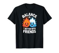 Balance Frost Flame Friendship Unity Opposites Humor Vibes T-Shirt