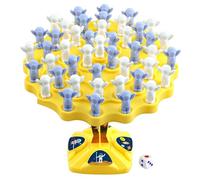 Balance Game - Astronaut Tree | Balance Tree Astronaut Board Game For Children, Educational Swing Stack Toy, Blue And Yellow, 150g, With 48 ABS Figures For Hand-Eye Coordination & Family