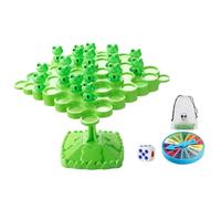 Balance Game - Cartoon Frog Tree Tabletop Puzzle, Interactive Balance Board Game with Mathematical Counting Elements, Fine Motor Skill Development Toy, Family Strategy Stack Activity for Kids Adults