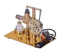 Balance Hot Air Stirling Engine Model with LED Light, Single-Cylinder Metal Construction External Combustion Motor for Physics Education and Adult Collection Display