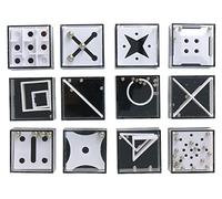 Balance IQ Party Favor Games - Cube Puzzle Stocking Stuffers for Kids and Adults - 12 Puzzles