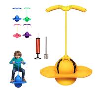 Balance Jumping Ball, Bouncing Ball with Handle, Balance Pogo Ball, Jumper with Handle and Ball Pump, Pogo Bouncing Ball Safe and Fun Pogo Stick for Adults (Yellow)