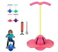 Balance Jumping Ball, Bouncing Ball with Handle, Balance Pogo Ball, Jumper with Handle and Ball Pump, Pogo Bouncing Ball Safe and Fun Pogo Stick for Adults (Pink)