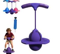 Balance Jumping Ball with Handle, Thickened Inflatable Hopper Ball with Balls Pump, Anti-Slip Low Noise Jump Trick Board, Exercise Balance Ability for Children, for Adults Boy Girl Fitness Outdoor