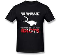 Balance Master The Closer I Get to The Bottom Scuba Diving O-Neck Unisex Short Sleeve T-Shirt Black L