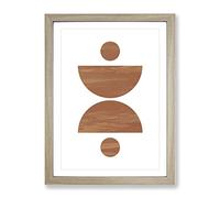 Balance Modern Framed Print | A2 Oak Framed Wall Art | Ready to Hang | Modern Nature Picture | Living Room Bedroom Lounge Office