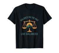 Balance on The Mat Live Balanced Yoga Art T-Shirt