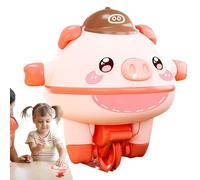Balance Pig Toy - Swinging Animal Figure, Gyroscope Apparatus For Cord Walking, Play Item With Weighted Base, Learning Resource, Balancing Creature For Motor Skill, Physics Demonstration