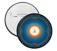 Balance Point of Cosmic Culture Badge Metal Round Pins, Lightweight Brooch for Backpack, Fashion Button Pins Badge for Shirts, Jackets, Shawl Coat, Unisex, 20PCS, Tinplate, metal round pins