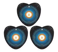 Balance Point of Cosmic Culture Car Air Freshener, 3 Pcs Love form Hanging Air Freshener Cards, Long Lasting Fragrance Scented Cards for Car, Home, Office Gray-style