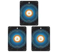 Balance Point of Cosmic Culture Car Air Freshener, 3 Pcs Square Hanging Air Freshener Cards, Long Lasting Fragrance Scented Cards for Car, Home, Office Gray-style
