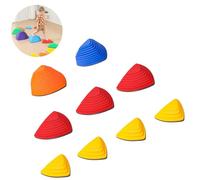 Balance River Stones for Obstacle Course, 5 Pieces Non-Slip Stackable Sensory Toys for Kids, Indoor Outdoor Use