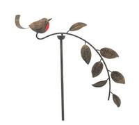Balance Robin Stake - Bronze Garden Sculptures & Statues