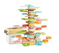 Balance Stacking Toys - 72-Piece Modular Rainbow Tree for Complex Structural Engineering, Balance Building Game with Friction-Fit Branching Function, Educational Toy for Boys and Girls Ages 3 Plus