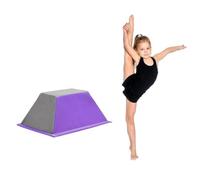 Balance Stand Cube Rhythmic Gymnastics Training Balance Block Stunt Trainer Cheerleading Balance Trainer Block Cheer Flyer Versatile Balance Block for Tumbling Exercises (Purple-Grey)