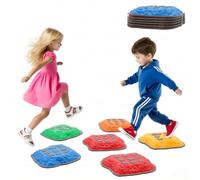 Balance Stepping Stones Kids Sensory with Blocks,Non Slip Balance Stones Toddler,Kid Obstacle Course,Stacking Indoor Play Balance Toys,Outdoor Activity Equipment,Special Needs Developmental Girls Boys