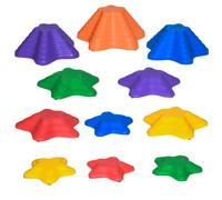 Balance Stepping Stones Multi-colour 11pc HD Plastic Stackable Non-Slip Set Kids