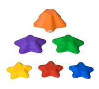 Balance Stepping Stones Six-Piece Multi-Coloured 23x23x4cm High Density Plastics