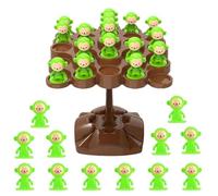 Balance Tree Toy - Train Focus And Hand Eye Coordination, Interactive Monkey Stacking Board Game, 9.5x9.5x9cm Size + 50g Lightweight Compact Set, Odorless PVC Elements - For Kids 3+ Family