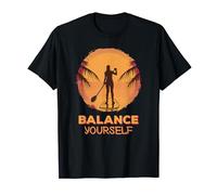 Balance Yourself, SUP Stand Up Paddling Retro Paddle Board T-Shirt