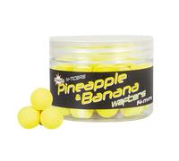 Dynamite N-Ticers Pineapple & Banana Wafters Wafters 14mm, Fluro Yellow, Includes Essential Oil, Long Term Attractor Release, Needle Friendly Texture.