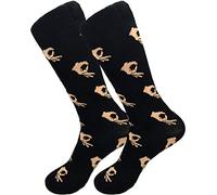 Balanced Co.YBV Circle Game Meme Dress Socks Funny Socks Crazy Socks Casual Cotton Crew Socks (Beige)