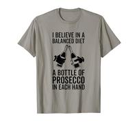 Balanced Diet Bottle Prosecco Lover - Drinking Funny Wine T-Shirt