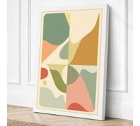 Balanced Forms Geometric Canvas Wall Art Print 18x12 Inch (46 x 30 cm)