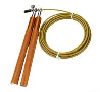 Balanced Jump Rope with Textured Aluminum Alloy Grips and High-Tensile Steel Cable for Controlled Fast-Paced Jumping Exercises (Yellow)