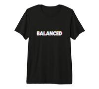 Balanced Retro Pop Art Typography Statement Men Women Premium T-Shirt