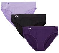 Balanced Tech Women's Seamless Bikini Panties 3 Pack - BlackBerry/Tulip Assorted - X-Small