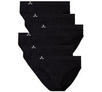 Balanced Tech Women's Seamless Bikini Panties 6-Pack - Solid Black - Large