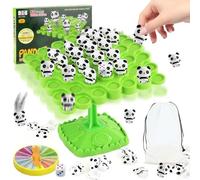 Balanced Tree Panda Board Game - 50Pcs Balance Tree Panda Board Kids Maths Games for Family Gathering Party Christmas, Multiplayer Desktop Stacking Interactive Toys for 3-9 Years Old Boys Girls