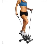 """BalanceFrom Adjustable Stepping Machine and Step Counter, Leg Workout Machine & Mini Stair Stepper with Resistance Bands, for Home Workouts, Gray"""