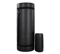 BalanceFrom All-Purpose Yoga Mat 71'x24'x1', Extra Thick Non-Slip High Density Anti-Tear Yoga Mat with Knee Pad and Carrying Strap, Black